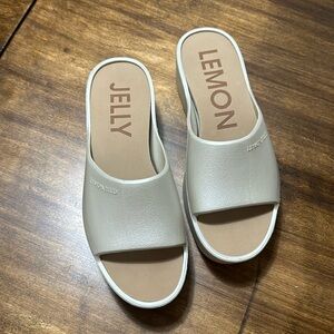 Lemon Jelly Women’s platform sandals Warm Gray size 40 size 9